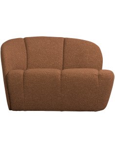 Banquette 2 places Mojo gauche bouclé mélangé brun rouille woood