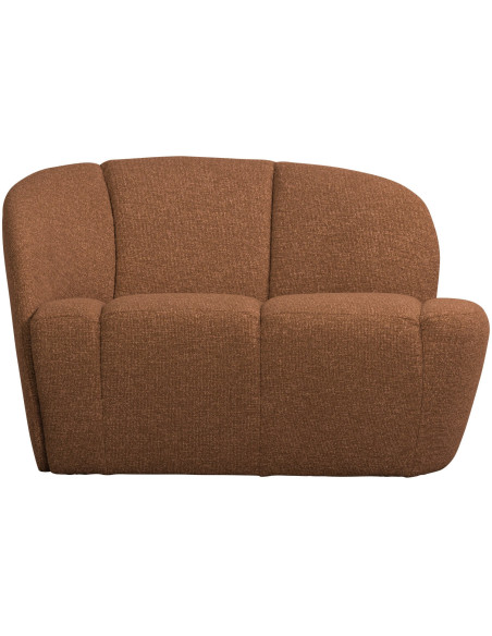 Banquette 2 places Mojo gauche bouclé mélangé brun rouille woood Banquette 2 places Mojo gauche bouclé mélangé brun rouille woood