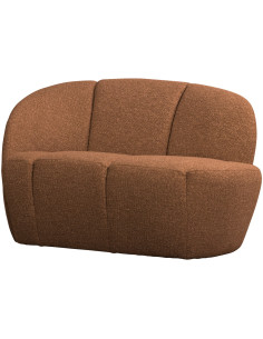 Banquette 2 places Mojo gauche bouclé mélangé brun rouille woood 2