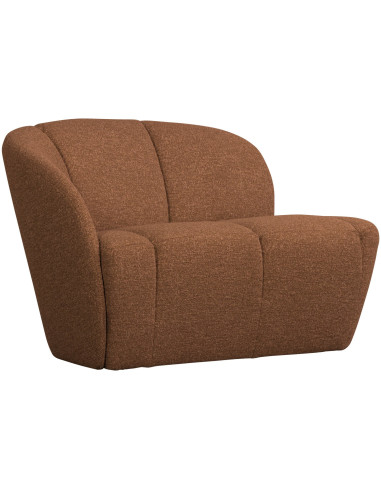 Banquette 2 places Mojo gauche bouclé mélangé brun rouille woood