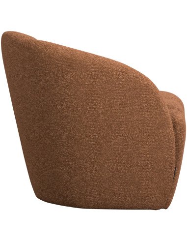 Banquette 2 places Mojo gauche bouclé mélangé brun rouille woood