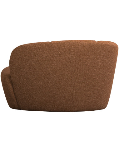 Banquette 2 places Mojo gauche bouclé mélangé brun rouille woood