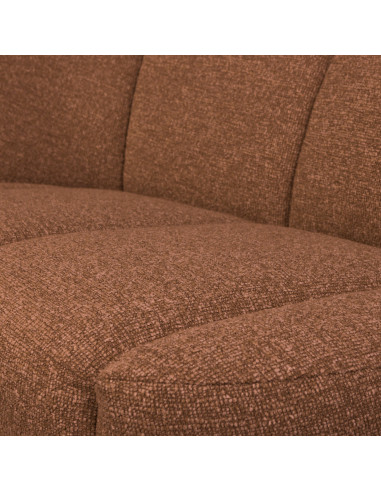 Banquette 2 places Mojo gauche bouclé mélangé brun rouille woood