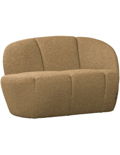 Banquette 2 places Mojo Droite bouclé mélangé jaune brun woood 2