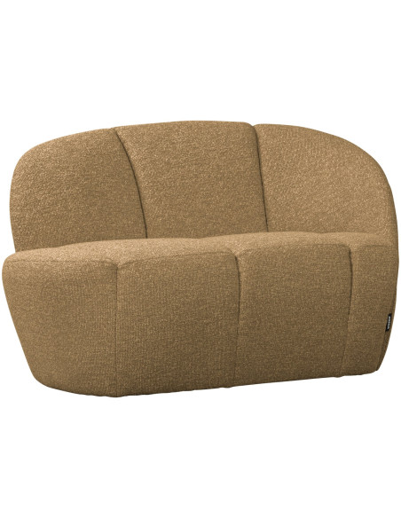 Banquette 2 places Mojo Droite bouclé mélangé jaune brun woood Banquette 2 places Mojo Droite bouclé mélangé jaune brun woood