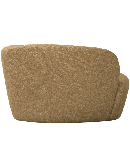 Banquette 2 places Mojo Droite bouclé mélangé jaune brun woood Banquette 2 places Mojo Droite bouclé mélangé jaune brun woood