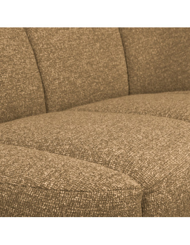 Banquette 2 places Mojo Droite bouclé mélangé jaune brun woood