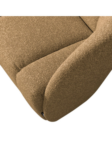 Banquette 2 places Mojo Droite bouclé mélangé jaune brun woood