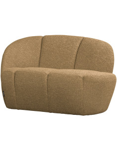 Banquette 2 places Mojo gauche bouclé mélangé jaune brun woood 2