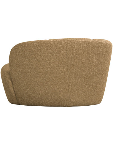 Banquette 2 places Mojo gauche bouclé mélangé jaune brun woood