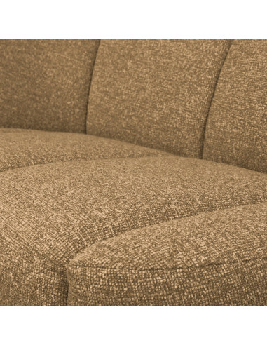 Banquette 2 places Mojo gauche bouclé mélangé jaune brun woood