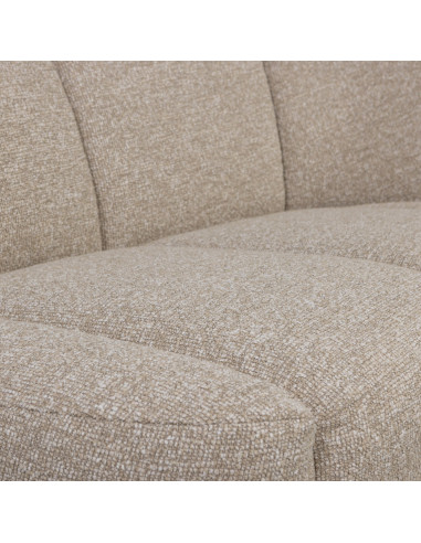 Banquette 2 places Mojo Droite bouclé mélangé beige woood