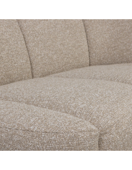 Banquette 2 places Mojo Droite bouclé mélangé beige woood Banquette 2 places Mojo Droite bouclé mélangé beige woood