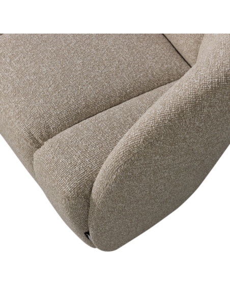 Banquette 2 places Mojo Droite bouclé mélangé beige woood Banquette 2 places Mojo Droite bouclé mélangé beige woood