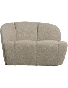 Banquette 2 places Mojo gauche bouclé mélangé beige woood
