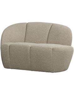 Banquette 2 places Mojo gauche bouclé mélangé beige woood 2