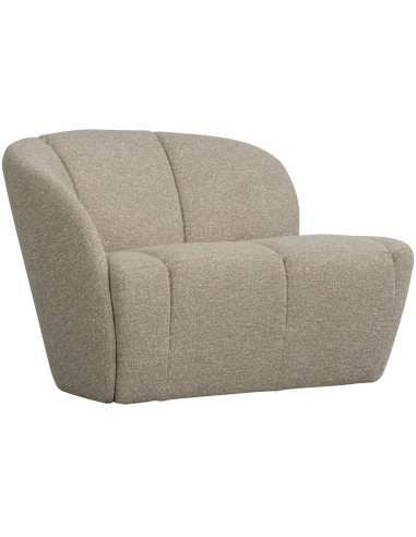 Banquette 2 places Mojo gauche bouclé mélangé beige woood