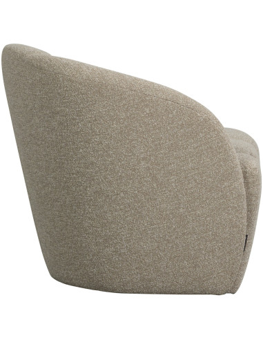 Banquette 2 places Mojo gauche bouclé mélangé beige woood