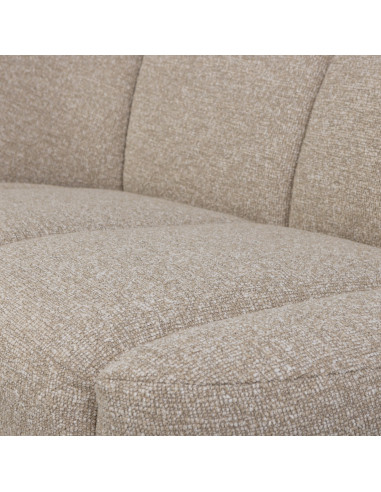 Banquette 2 places Mojo gauche bouclé mélangé beige woood