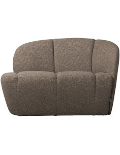 Banquette 2 places Mojo Droite bouclé mélangé brun woood