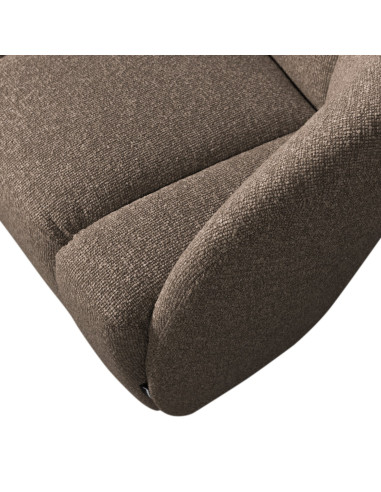 Banquette 2 places Mojo Droite bouclé mélangé brun woood