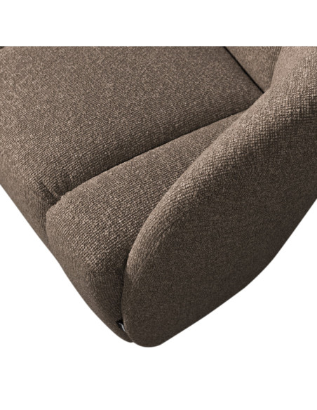 Banquette 2 places Mojo Droite bouclé mélangé brun woood Banquette 2 places Mojo Droite bouclé mélangé brun woood