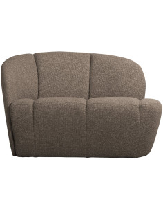 Banquette 2 places Mojo gauche bouclé mélangé brun woood