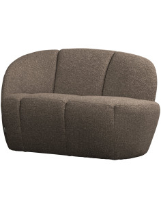 Banquette 2 places Mojo gauche bouclé mélangé brun woood 2