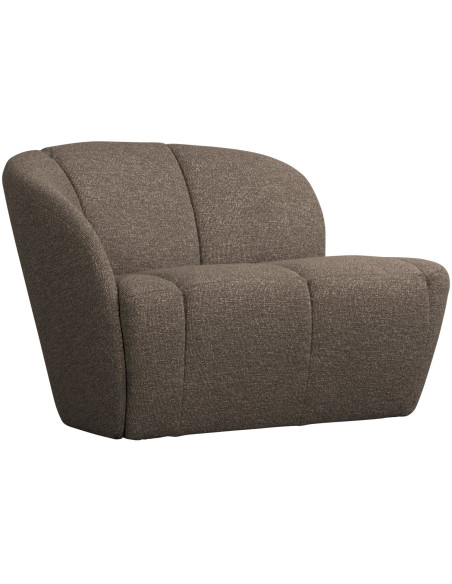 Banquette 2 places Mojo gauche bouclé mélangé brun woood Banquette 2 places Mojo gauche bouclé mélangé brun woood