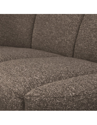 Banquette 2 places Mojo gauche bouclé mélangé brun woood