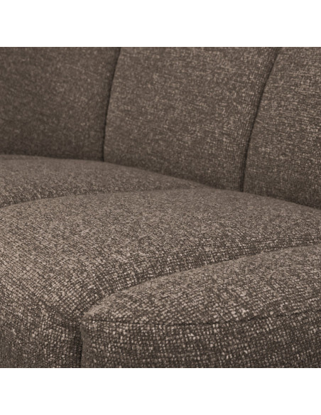 Banquette 2 places Mojo gauche bouclé mélangé brun woood Banquette 2 places Mojo gauche bouclé mélangé brun woood