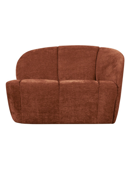 Banquette 2 places Mojo Droite tissu côtelé tissé brun rouille woood Banquette 2 places Mojo Droite tissu côtelé tissé brun rouille woood