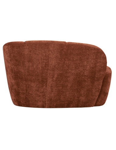Banquette 2 places Mojo Droite tissu côtelé tissé brun rouille woood