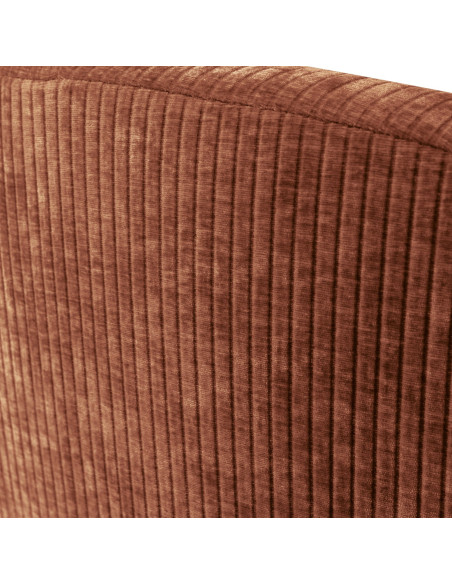 Banquette 2 places Mojo Droite tissu côtelé tissé brun rouille woood Banquette 2 places Mojo Droite tissu côtelé tissé brun rouille woood