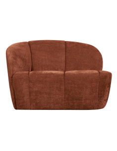 Banquette 2 places Mojo gauche tissu côtelé tissé brun rouille woood