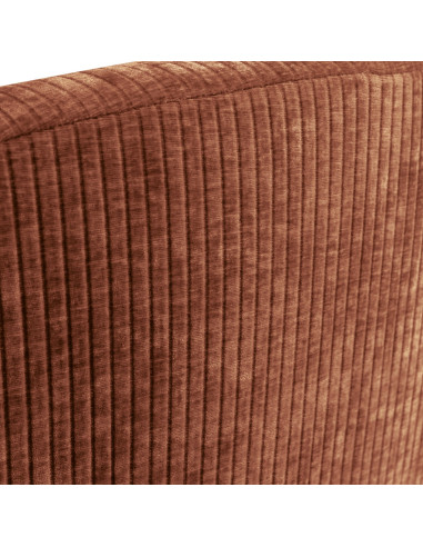 Banquette 2 places Mojo gauche tissu côtelé tissé brun rouille woood