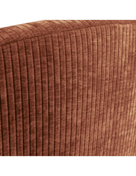 Banquette 2 places Mojo gauche tissu côtelé tissé brun rouille woood Banquette 2 places Mojo gauche tissu côtelé tissé brun rouille woood