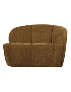 Banquette 2 places Mojo Droite tissu côtelé tissé jaune miel woood