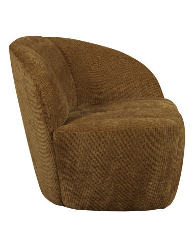 Banquette 2 places Mojo Droite tissu côtelé tissé jaune miel woood