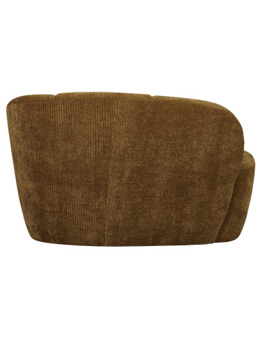 Banquette 2 places Mojo Droite tissu côtelé tissé jaune miel woood