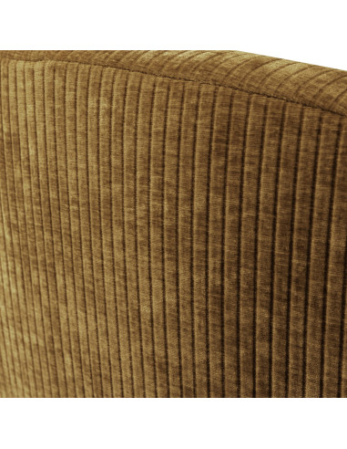 Banquette 2 places Mojo Droite tissu côtelé tissé jaune miel woood