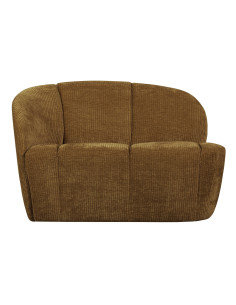Banquette 2 places Mojo gauche tissu côtelé tissé jaune miel woood