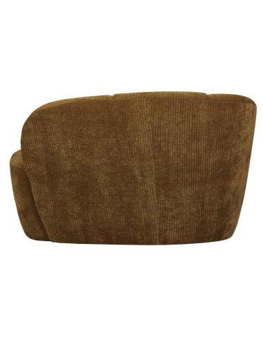 Banquette 2 places Mojo gauche tissu côtelé tissé jaune miel woood