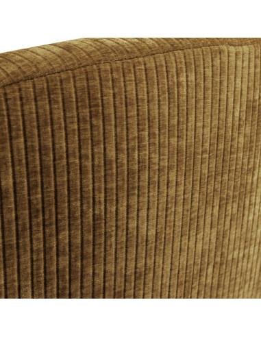 Banquette 2 places Mojo gauche tissu côtelé tissé jaune miel woood