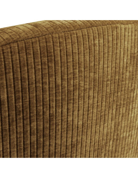 Banquette 2 places Mojo gauche tissu côtelé tissé jaune miel woood Banquette 2 places Mojo gauche tissu côtelé tissé jaune miel woood