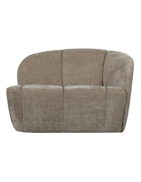 Banquette 2 places Mojo Droite tissu côtelé tissé sable foncé woood Banquette 2 places Mojo Droite tissu côtelé tissé sable foncé woood