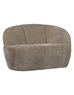 Banquette 2 places Mojo Droite tissu côtelé tissé sable foncé woood 2