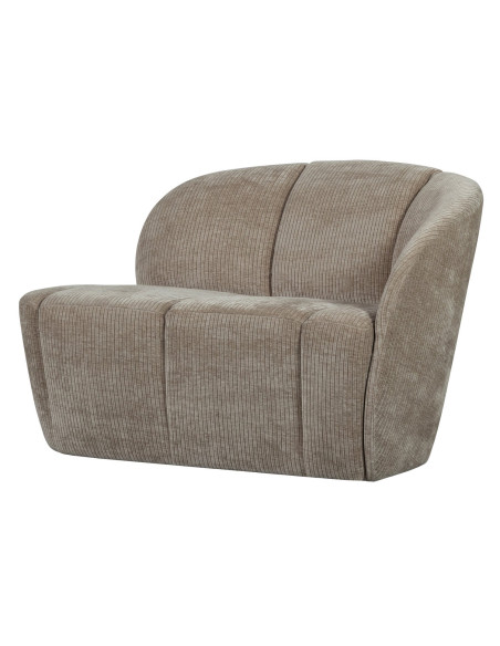 Banquette 2 places Mojo Droite tissu côtelé tissé sable foncé woood Banquette 2 places Mojo Droite tissu côtelé tissé sable foncé woood