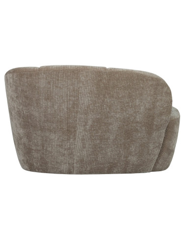Banquette 2 places Mojo Droite tissu côtelé tissé sable foncé woood
