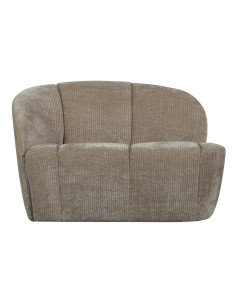 Banquette 2 places Mojo gauche tissu côtelé tissé sable foncé woood